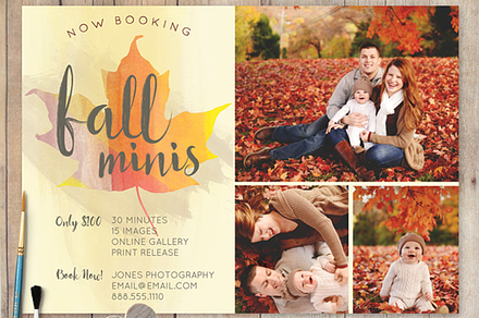 Fall Mini Session PSD Template