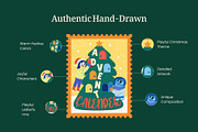 80 Christmas Stamp Bundle, a Seasonal Illustration by Vectors Market (Thumbnail 6 of 12)
