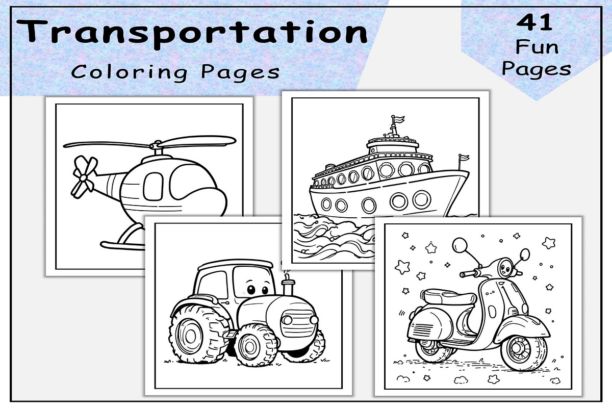 Transportation Coloring Pages, a Transportation Illustration by Lamia Emad (Photo 1 of 4)