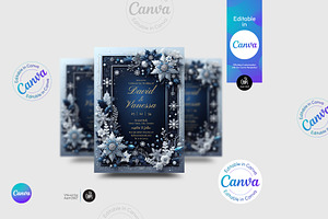 Christmas Wedding Invitation Flyer, a Flyer Template by Aam360