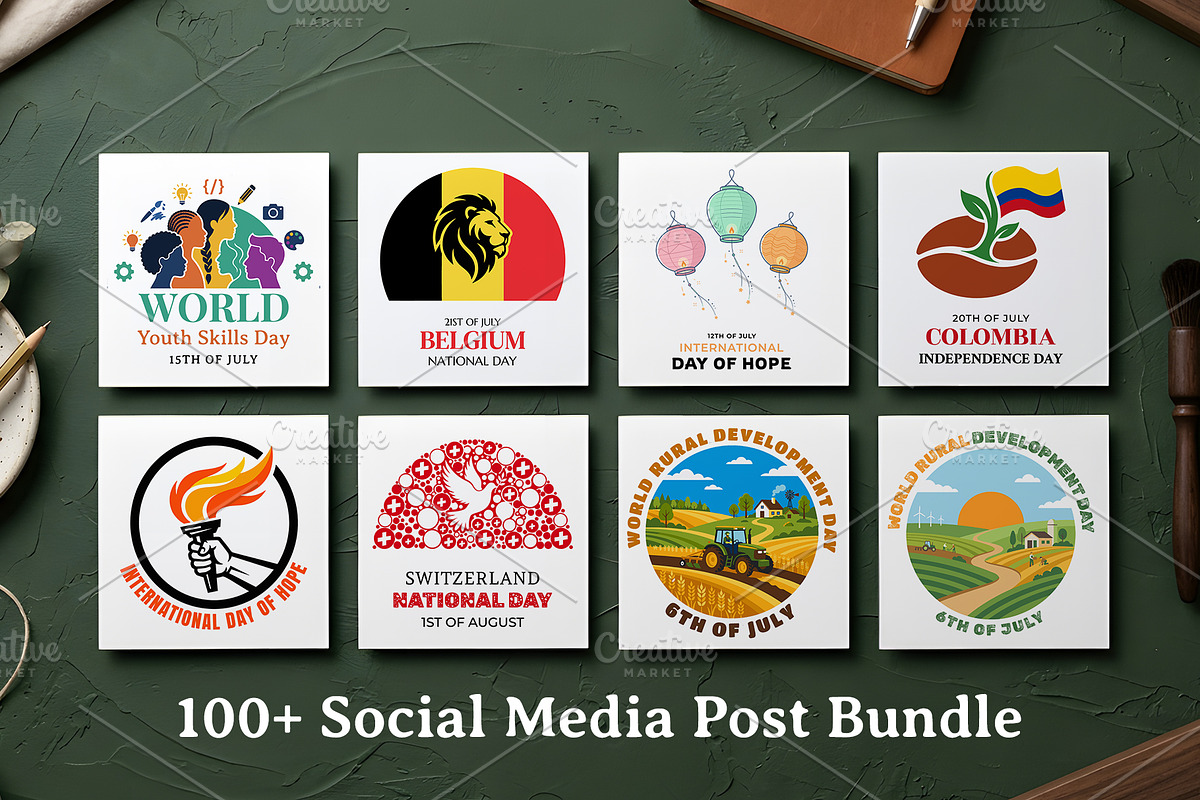100+ Instagram Post Template Bundle, a Social Media Template by nandinigraphics (Photo 4 of 5)