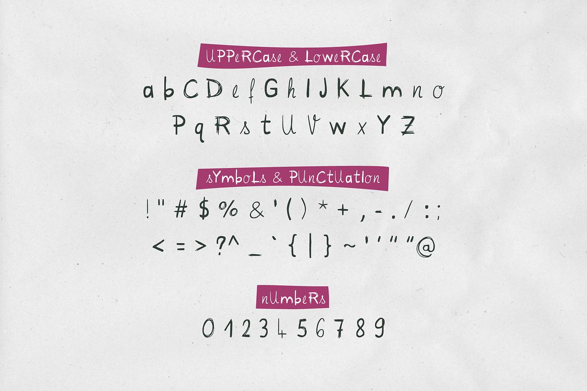 MixMatch Chaos, a Handwritten Font by Jelena Sardi (Photo 2 of 7)