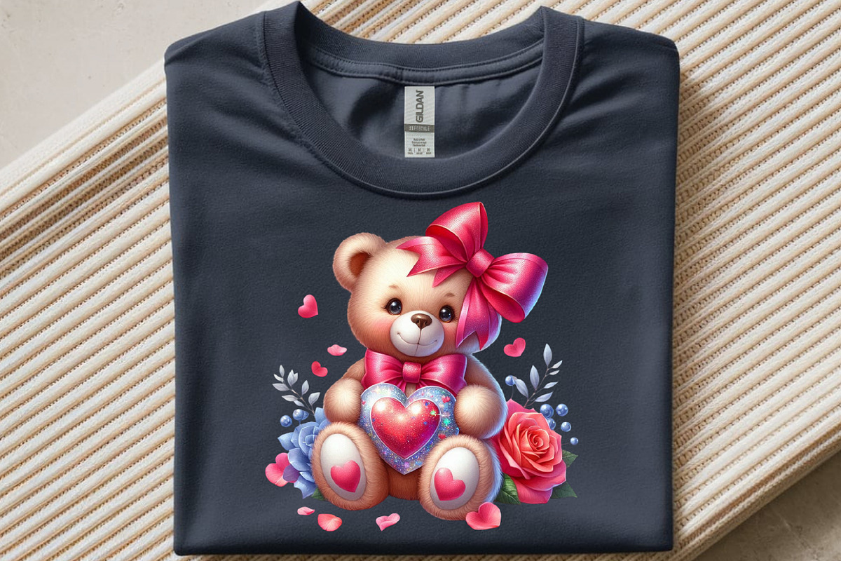 Watercolor Valentines Teddy Bear PNG, an Illustration by SinaCreation (Photo 6 of 11)