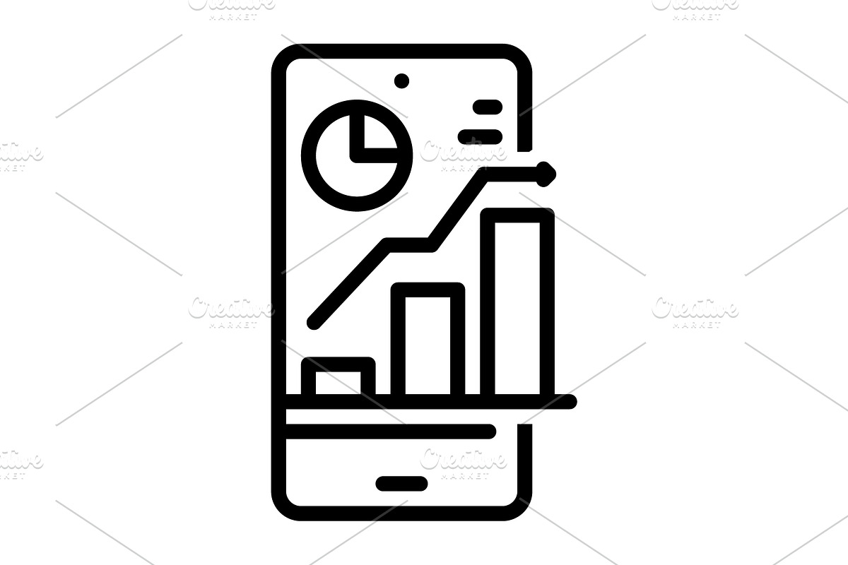 Graphs chart black icon, an Outline Icon by Creative priyanka