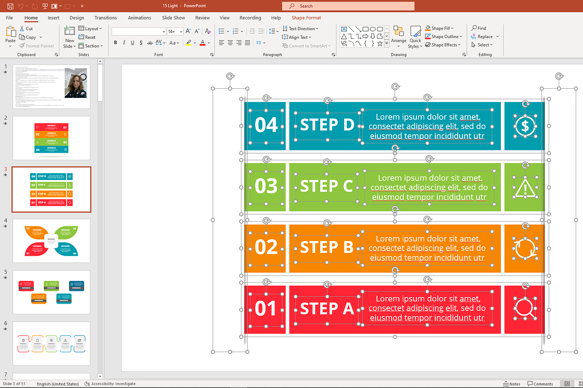 Colorful PowerPoint Template, a Presentation Template by Infographics project (Photo 4 of 13)