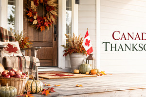 Canadian Thanksgiving Day porch disp, a Photo by Dvoevnore photos