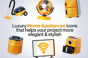 Homy - Home Appliances 3D Icon Set