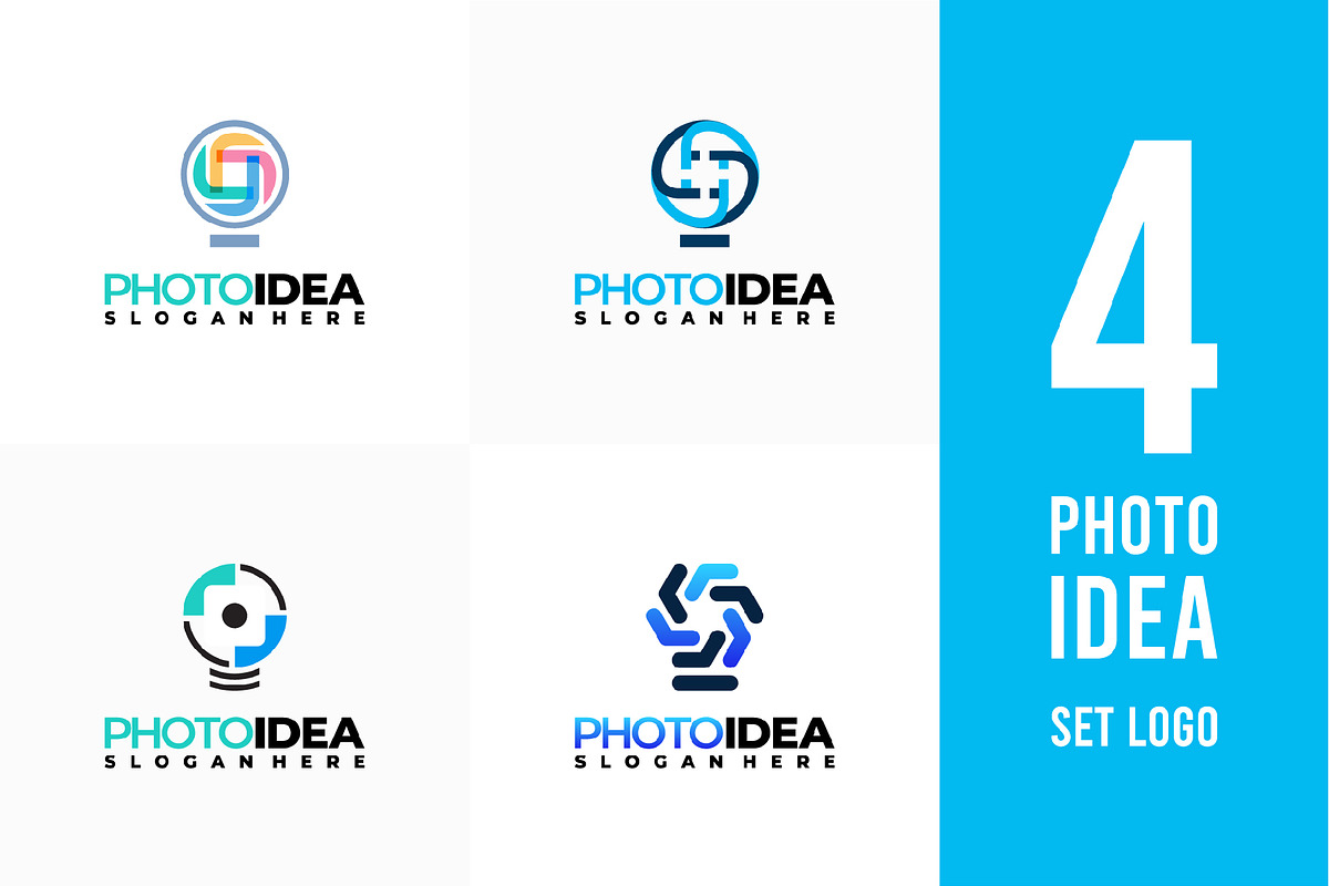 Set of Photography Idea logo designs, a Branding & Logo Template by Lucky Creative (Photo 1 of 5)