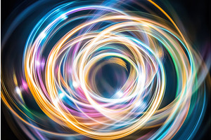 Energetic light painting design, an Illustration by Lermont51
