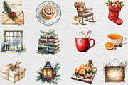 Cozy Christmas Sublimation Clipart, an Illustration by Black Bird Studio (Thumbnail 5 of 6)