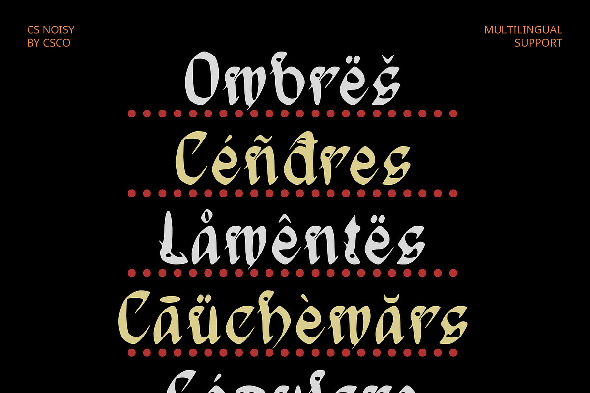 CS Noisy Drawn, a Blackletter Font by Craft Supply Co. (Photo 7 of 8)