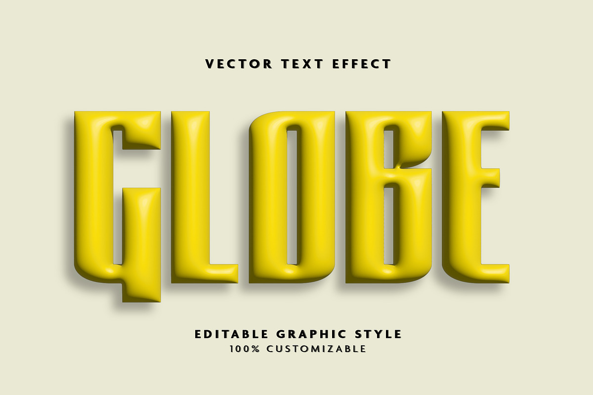 Glossy Inflate 3D Block Text Effect
