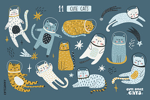 Cute Space Cats - Graphic Collection