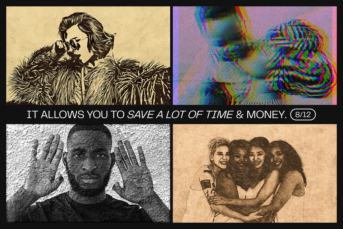 12 Photo Effect Templates, a Brushes & More by iDoodle Studio (Photo 5 of 6)