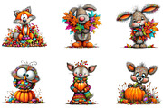 Fall Woodland Animals PNG Clipart, a Seasonal Illustration by CreationArt (Thumbnail 4 of 5)