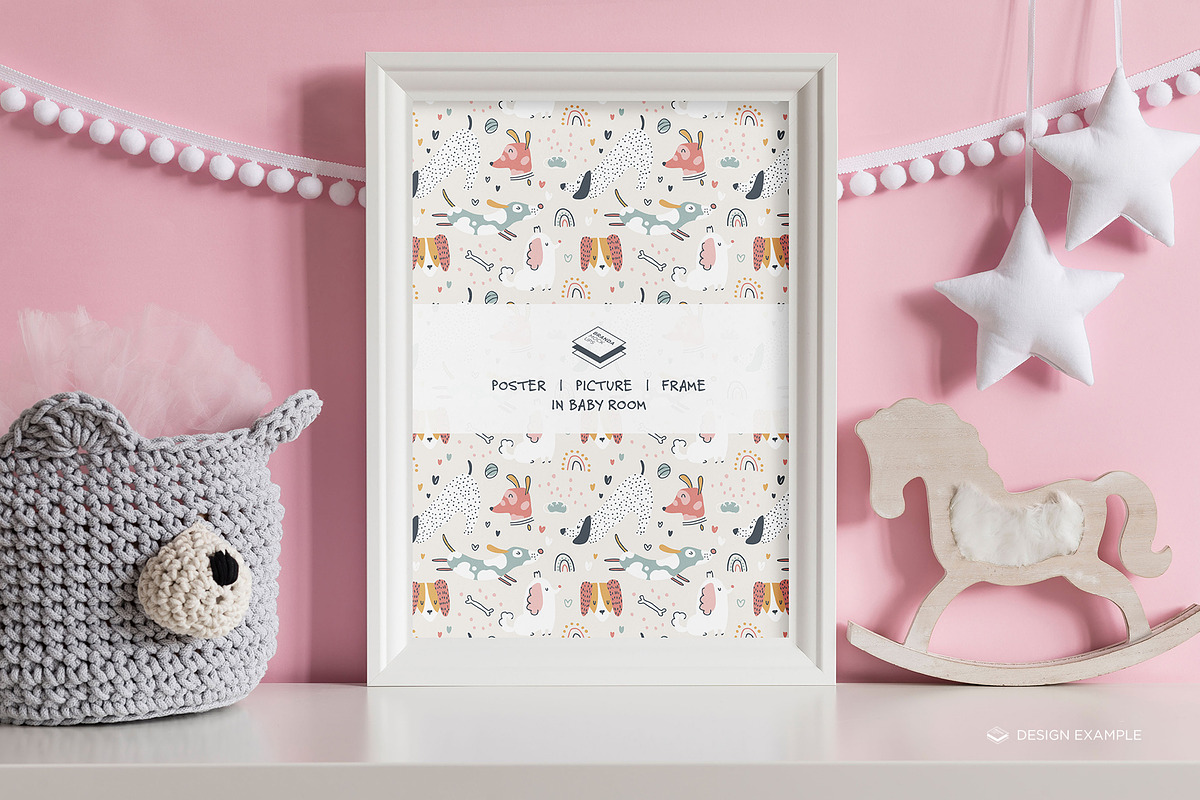 Portrait Frame in Baby Room Mock-up, a Print Template by Branda Keeps (Photo 20 of 30)