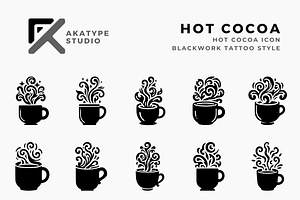 Hot Cocoa Tattoo Icon, a Solid Icon by Akatype Studio