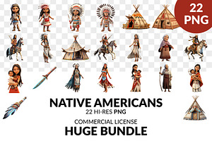 Native Americans PNG Bundle clipart