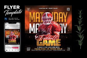 Football Flyer Template, a Social Media Template by Hubzway