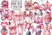 Breast Cancer Clipart, an Illustration by Daily.Designs (Thumbnail 1 of 5)