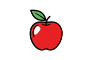 Apple Fruit Vector Icon Bundle, an Illustration by musafir_fashion (Thumbnail 22 of 49)
