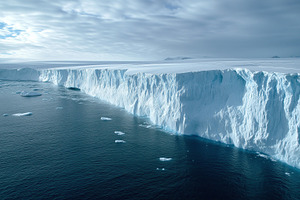 Massive ice shelf meeting the dark, a Nature Photo by MistyDay