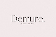 Demure - Clean Sans Serif, a Sans Serif Font by Mikhail Kitsune (Thumbnail 7 of 9)