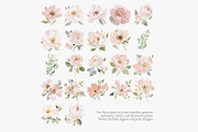 Blush floral clipart set, an Illustration by Patishop Art (Thumbnail 8 of 8)