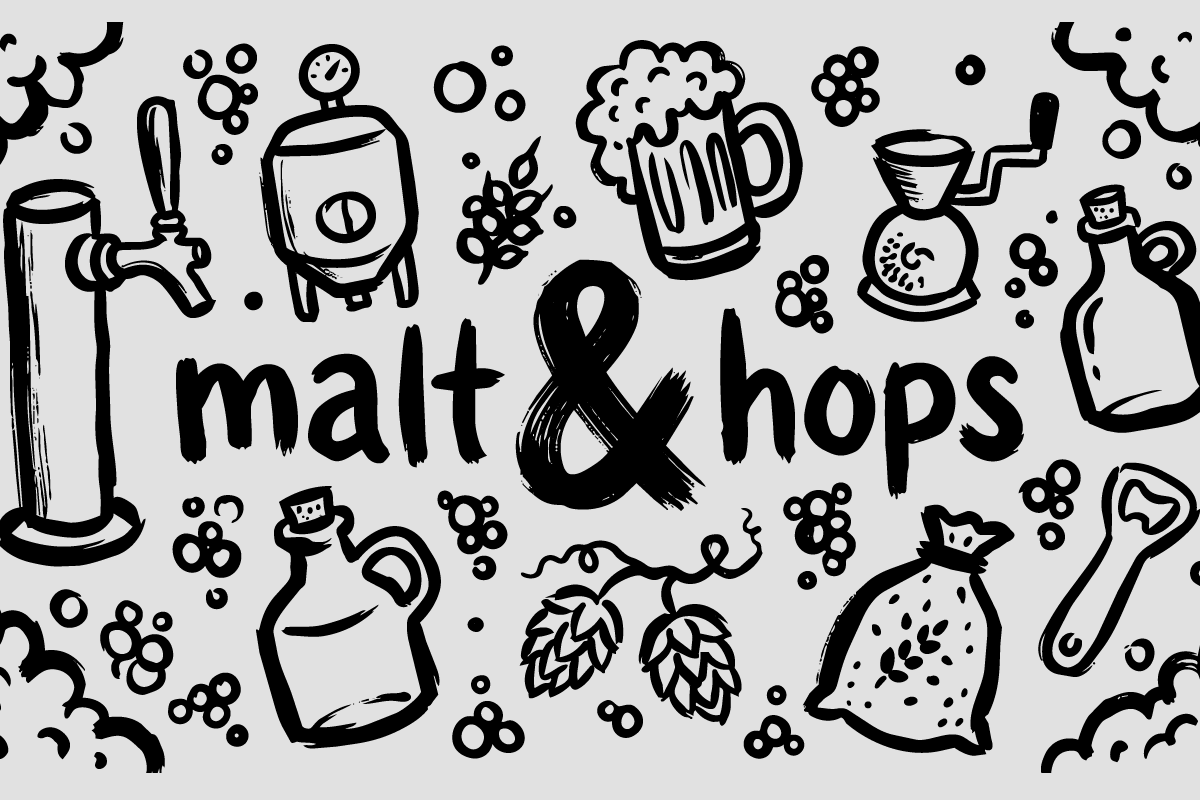 Whiskey, Craft Beer & Spirits Doodle, a Food Illustration by Huza Studio (Photo 8 of 10)