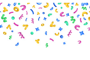 Falling confetti background, an Illustration by winwin.art