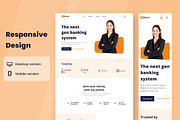 Fintech Web Design, a Wireframe Template by INSPR STD (Thumbnail 3 of 6)