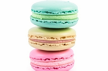 Macarons macaroons isolated on white background, cream pastel ch, a Beauty & Fashion Photo by Anneleven
