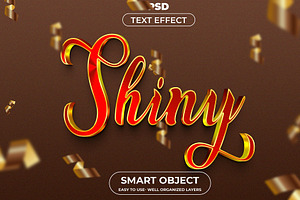 Shine 3D Editable Psd Text Effect