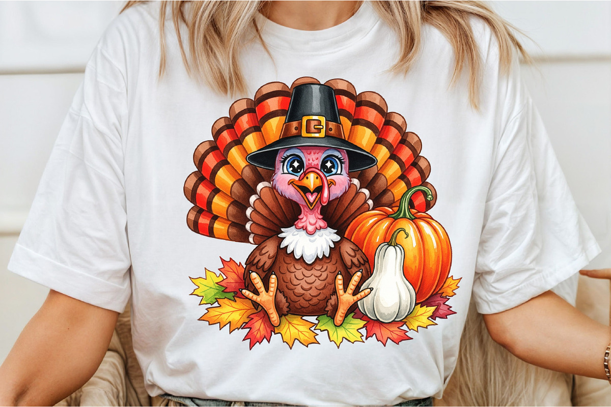 Thanksgiving Turkey Clipart, an Illustration by DreamCafeArt (Photo 5 of 7)