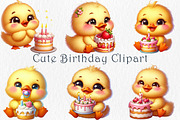 Cute Duckling Girl Clipart., an Animal Illustration by GalaDesign03 (Thumbnail 4 of 7)