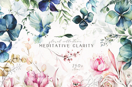 Meditative Clarity floral watercolor