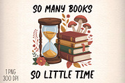 So Many Books Png Sublimation, an Illustration by Daily.Designs (Thumbnail 1 of 5)