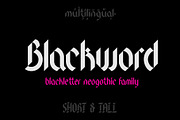 Blackword NeoGothic, a Blackletter Font by Sentavio (Thumbnail 1 of 7)