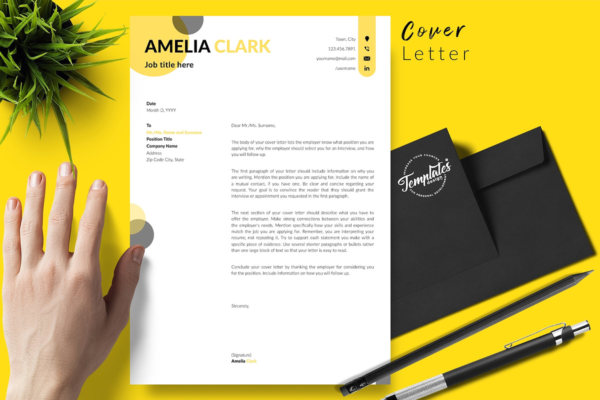 Creative Resume / CV Bundle - Amelia, a Resume Template by Templates Design Co. (Photo 5 of 17)