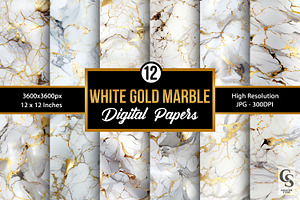 White & Gold Marble Backgrounds