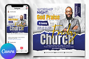 Church Friday, Canva Flyer, a Social Media Template by Psd Templates (Thumbnail 1 of 2)