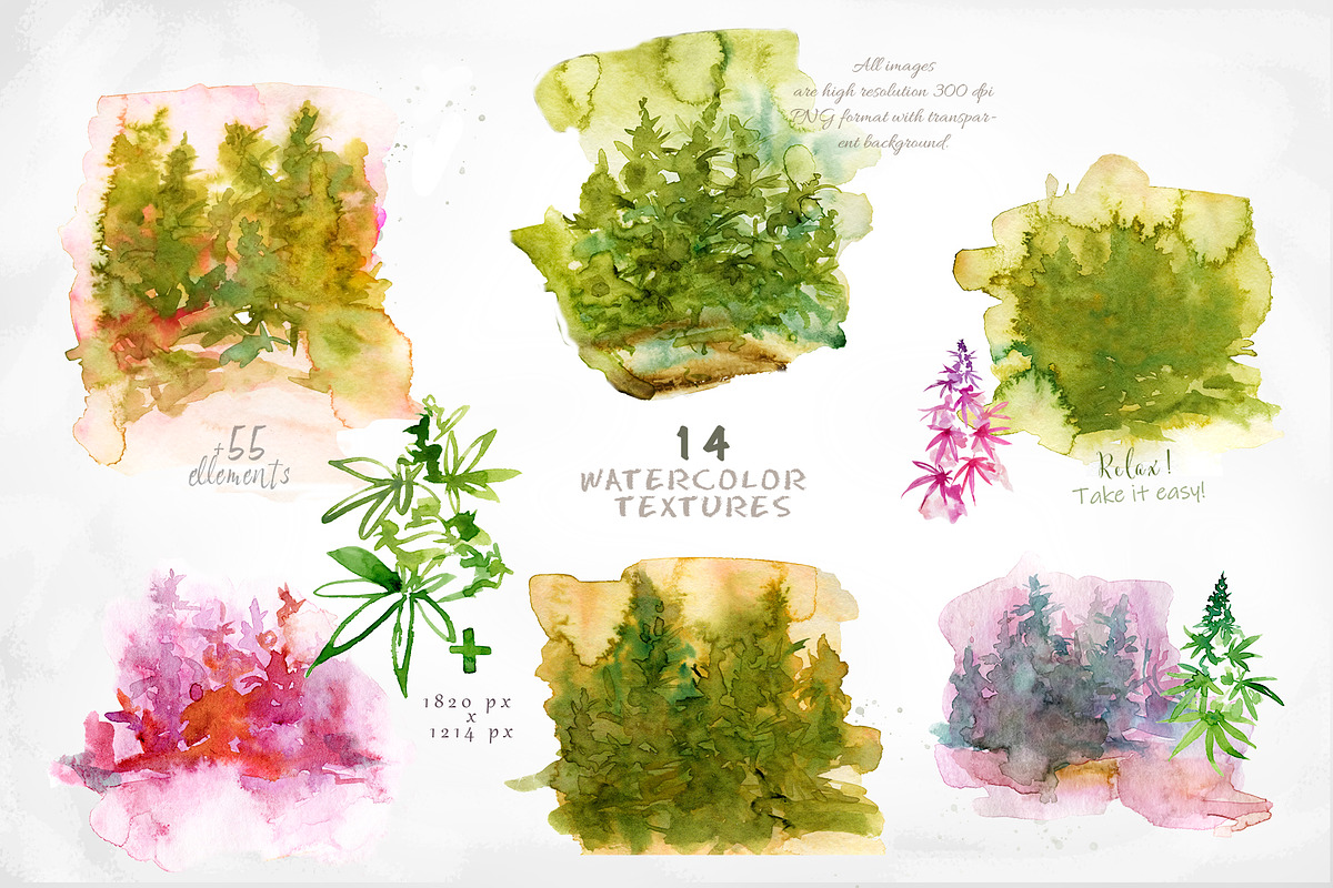 Cannabis. Marijuana harvest set., a Decorative Illustration by Ann Art Houze (Photo 8 of 10)