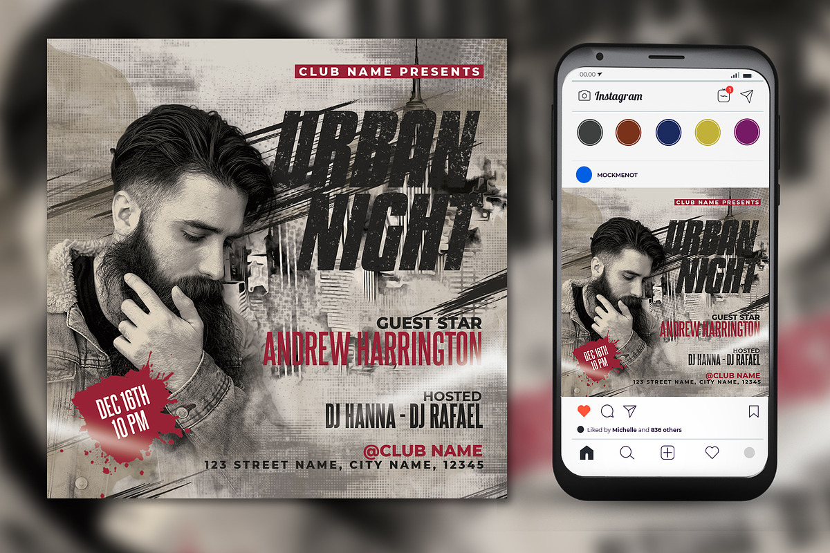 Night Club Flyer Template., a Flyer Template by Mockmenot
