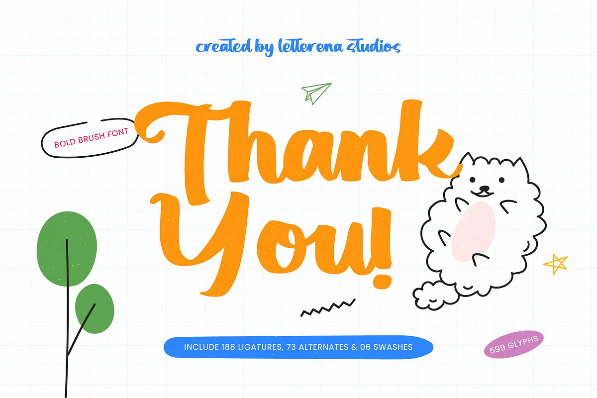 Simple Chating Bold Brush Font, a Script Font by Letterena Studios Script (Photo 20 of 20)