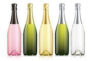 SALE!!! Vector Champagne Bottles, a Cups & Container Mockup by vectalex (Thumbnail 2 of 2)