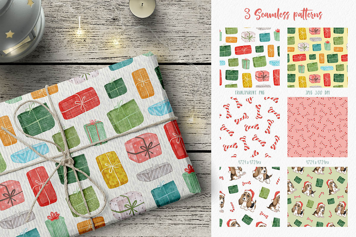 Woof Christmas Watercolors, an Animal Illustration by Eva Katerina (Photo 11 of 18)