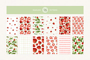 Strawberry watercolor illustrations, a Food Illustration by Fedulova Art (Thumbnail 8 of 17)