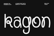 Kagon - Unique Modern Experimental, a Sans Serif Font by Pandeka Studio (Thumbnail 1 of 12)