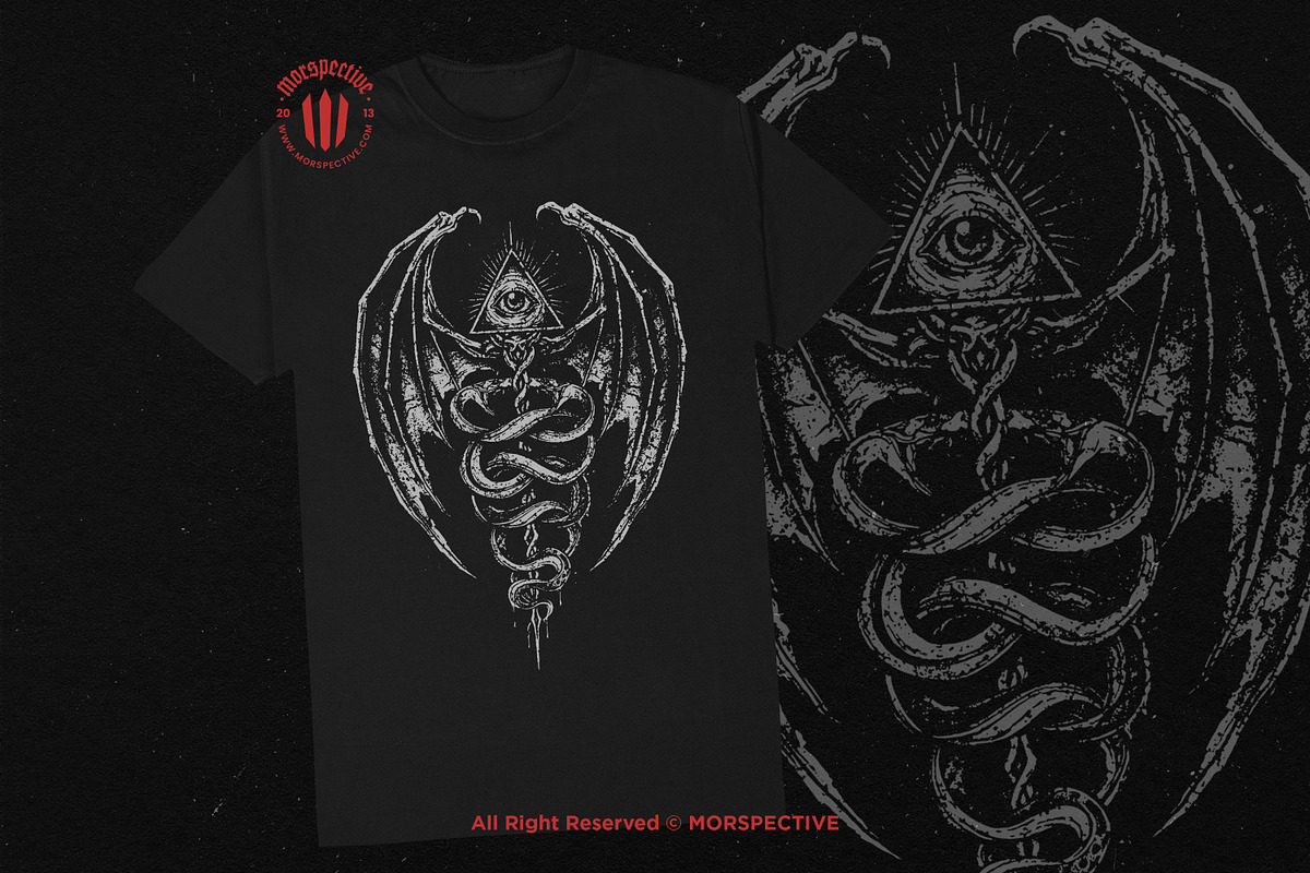 10 Bundle Dark Art Caduceus Snakes, an Illustration by Morspective (Photo 2 of 7)