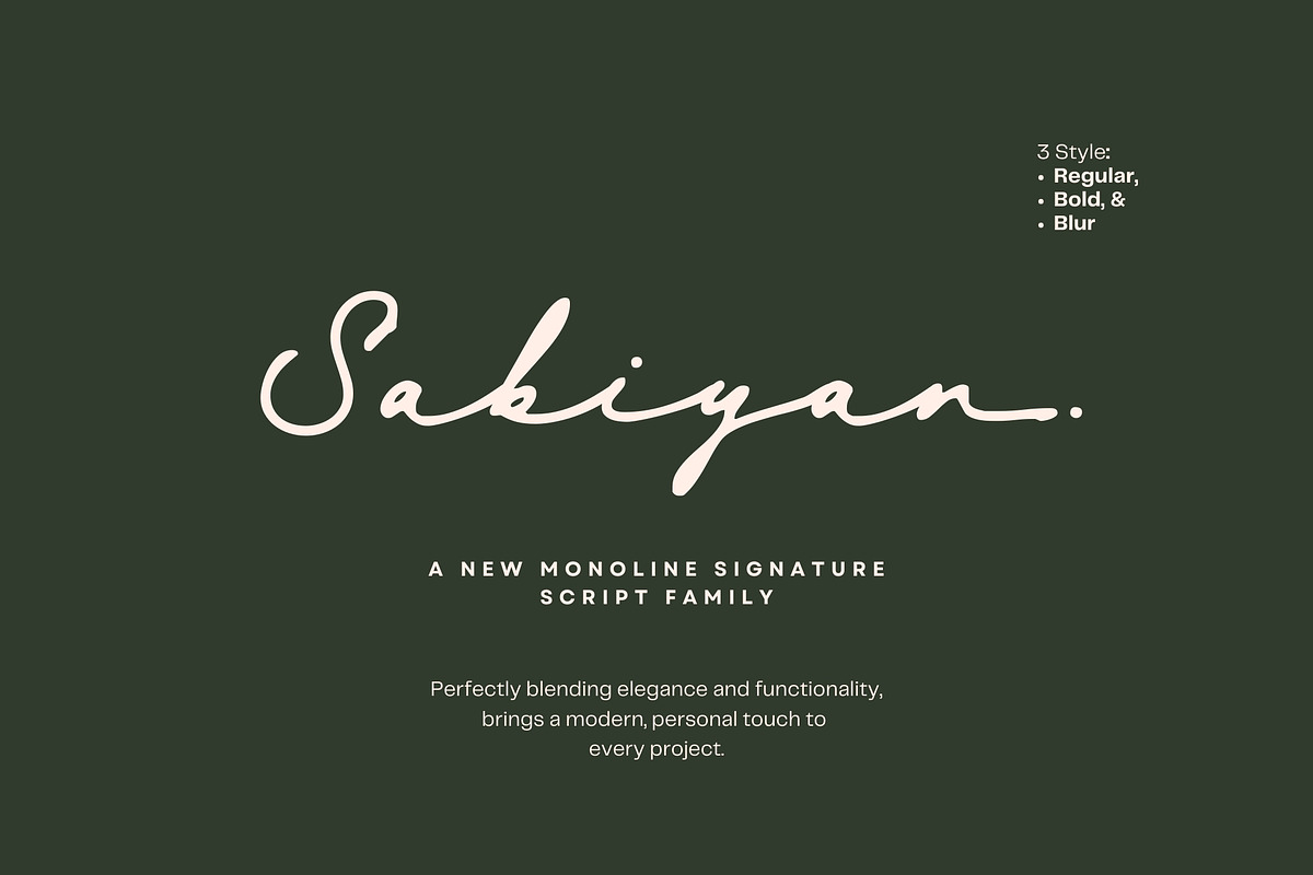 Sabiyan Script, a Script Font by Get Studio (Photo 1 of 9)
